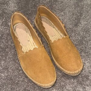 Saks Fifth Avenue Tan Suede Espadrilles